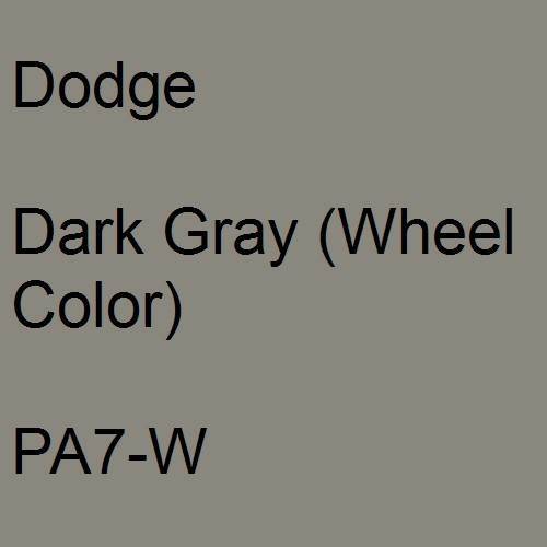 Dodge, Dark Gray (Wheel Color), PA7-W.